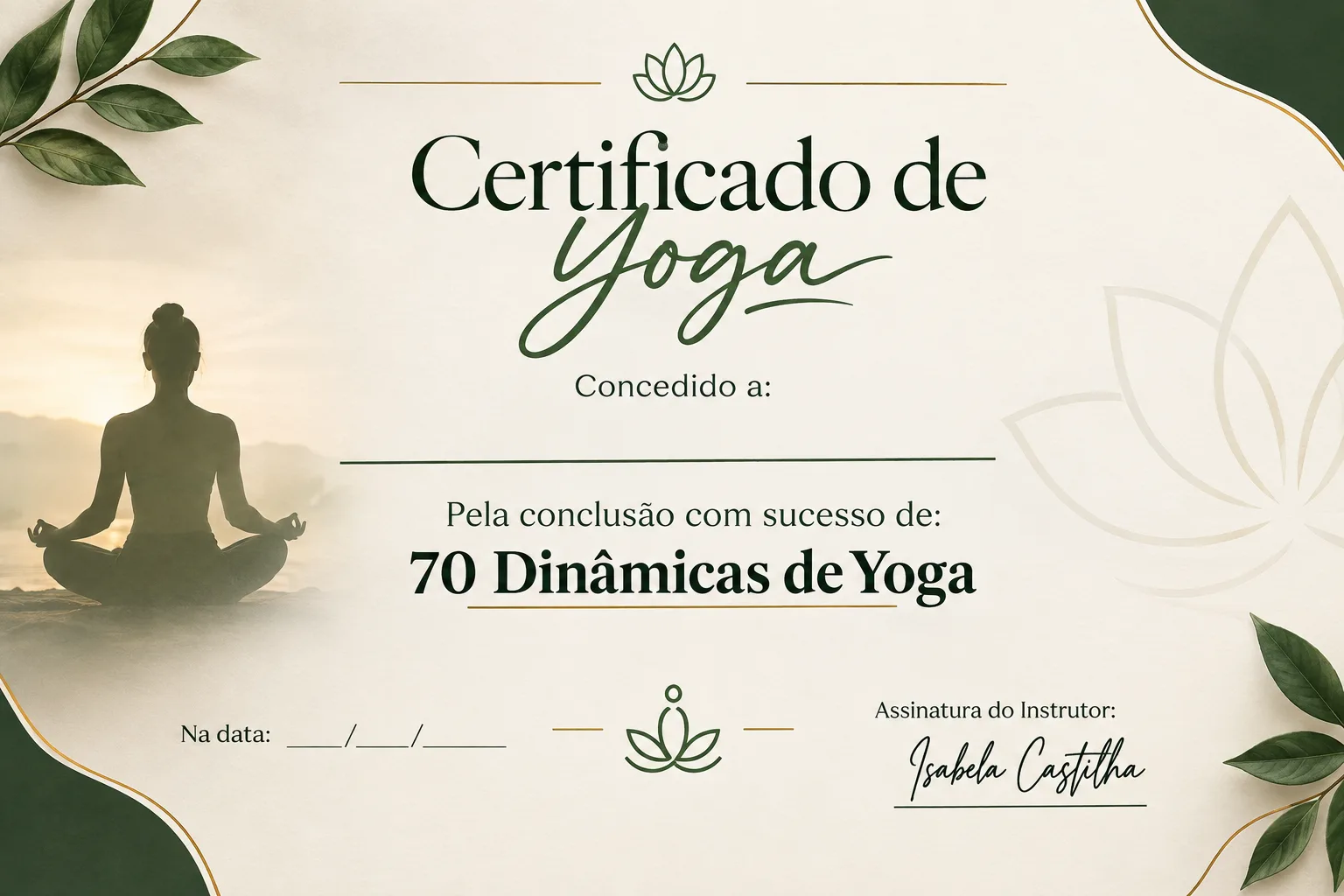 Certificado de Yoga