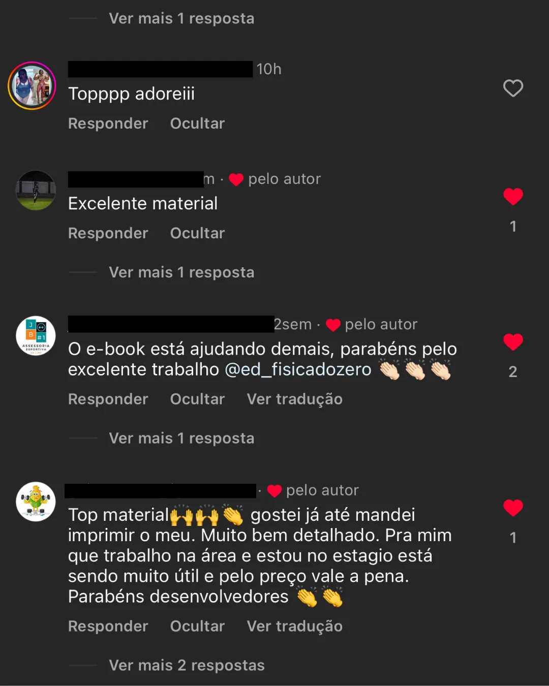 Depoimento de cliente que baixou e vai imprimir o material